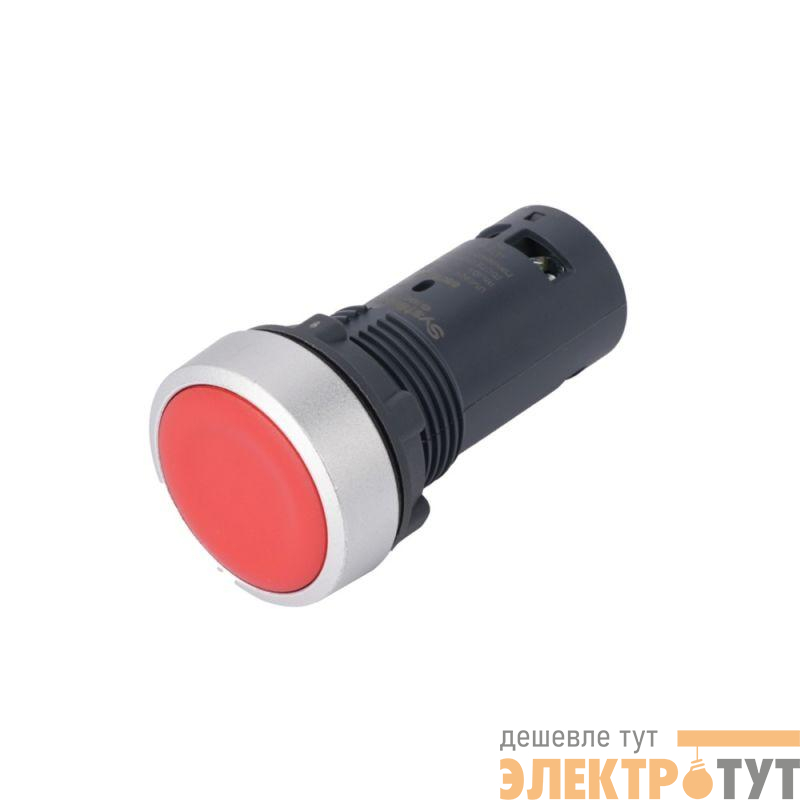 Кнопка моноблочная SB7 22мм с возвратом металл 1НО+1НЗ IP65 красн. SE SB7EA45