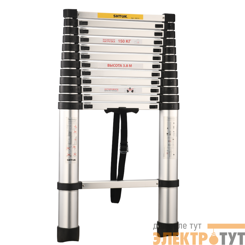 Лестница телескопическая 3.8м (20014) SHTOK 376553