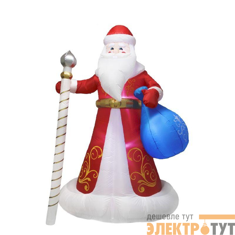 Фигура надувная 3D "Дед Мороз с подарками" 300см внутренняя подсветка 12LED компрессор с адаптером 12В IP44 Neon-Night 511-055