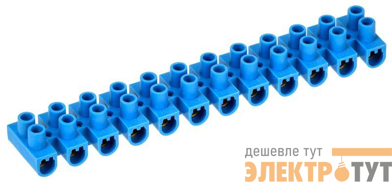 Колодка клеммная ЗВИ-10 н/г 2.5-6кв.мм 12 пар син. IEK UZV6-010-06