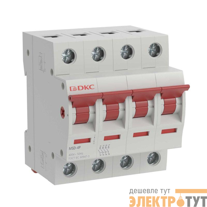 Выключатель нагрузки модульный 4п 80А MSD YON MSD-4P80