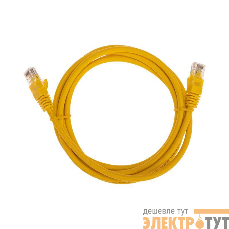 Патч-корд U/UTP CAT 6 RJ45-RJ45 26AWG LSZH желт. 2м Rexant 02-0295-2