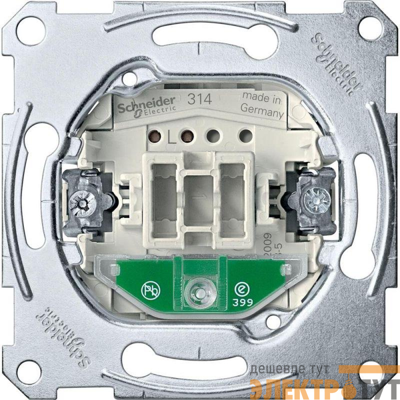 Механизм выключателя 1-кл. 1п СП Merten System M 10А IP20 с подсветкой SchE MTN3136-0000