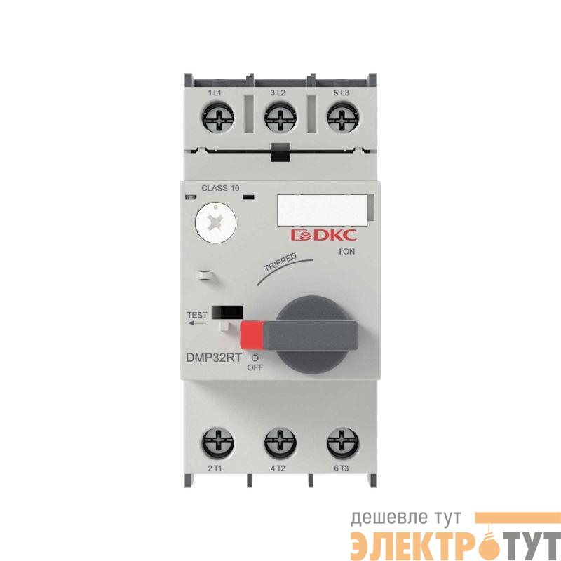 Выключатель автоматический защиты двигателя YON DMP32RT с уставкой 0.1-0.16A 3P 100кА YON DMP32RT-0P16