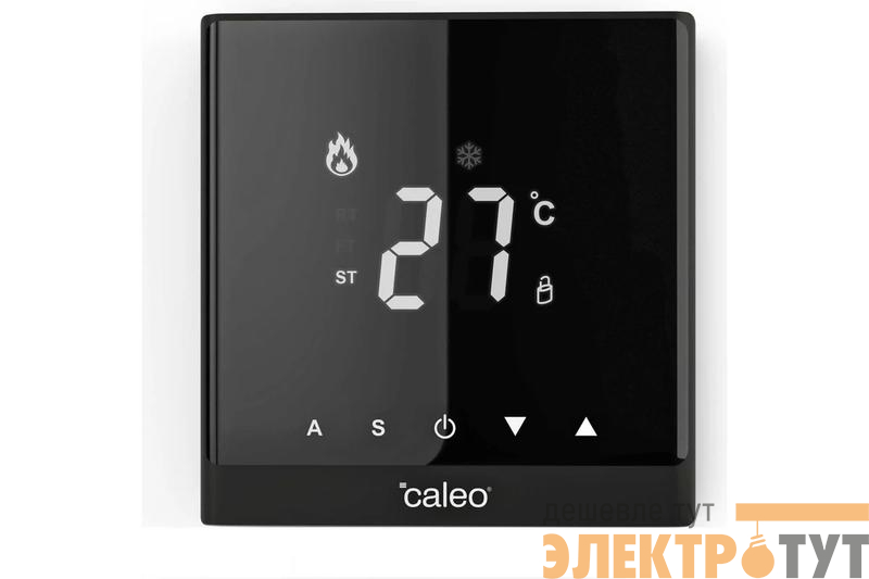 Терморегулятор C732 встраиваемый цифровой 3.5кВт черн. CALEO 0К-00000781