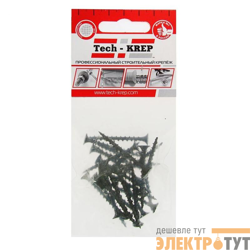 Саморез гипсокартон-дерево 3.8х41 (пакет) (уп.25шт) Zitar 102372