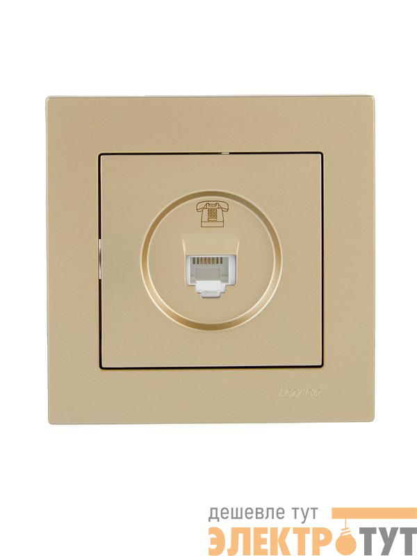 Розетка телефонная VESNA евро зол. LEZARD 742-3688-137