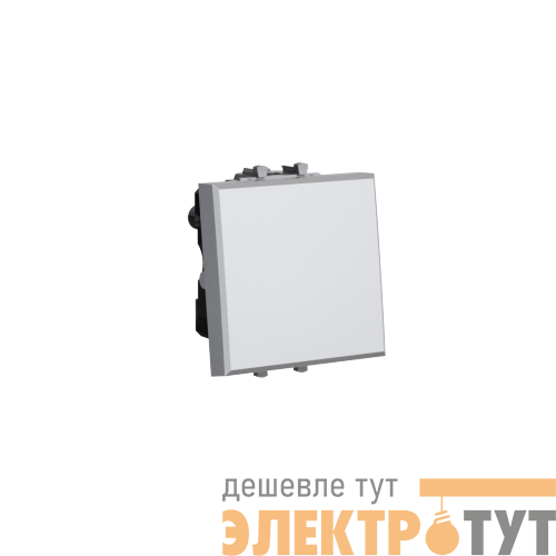 Выключатель модульный 1-кл. 2п 2мод. Avanti "Закаленная сталь" 16А IP20 сер. DKC 4404222