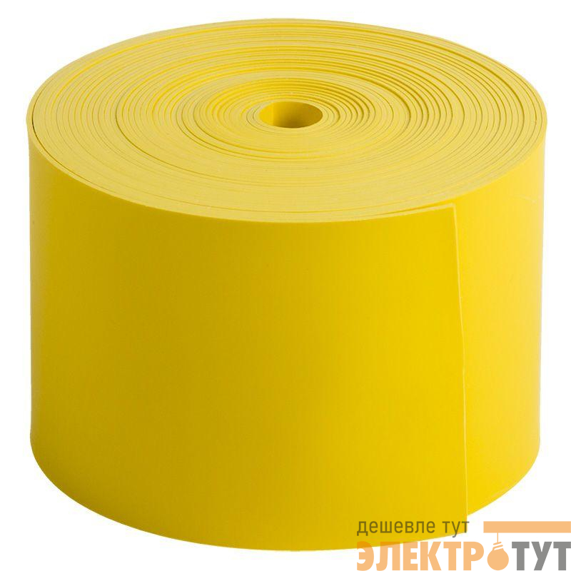 Лента термоусаживаемая ТЛ-0.8 50х0.8мм с клеевым слоем желт. 5м Rexant 48-9012