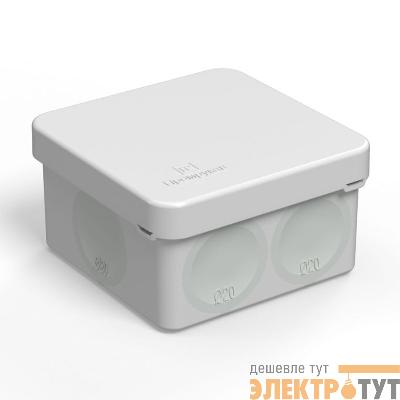 Коробка распределительная ОП для прямого монтажа двухкомпонентн. безгалогенная (HF) 70х70х40 Промрукав 60-0200