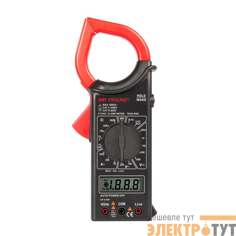 Клещи токовые цифровые "PROLINE" KT 266F КВТ 79133