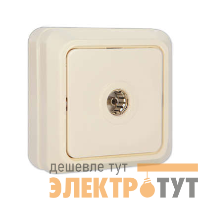 Розетка телевизионная TV 1-м ОП Олимп сл. кость UNIVersal Б-О0027