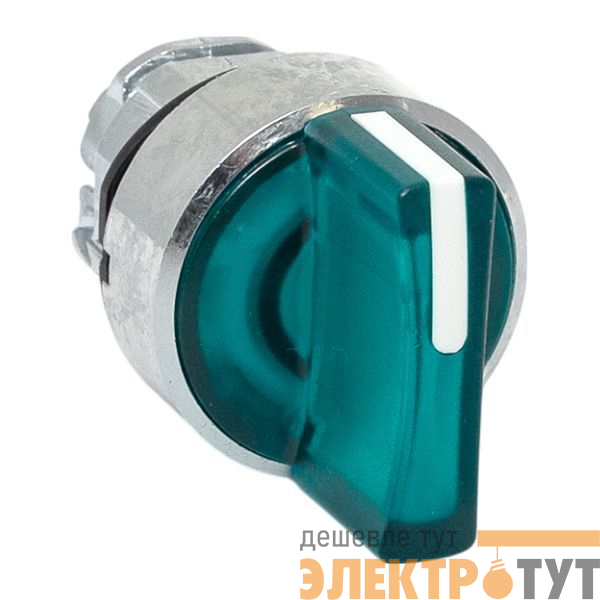 Механизм переключателя исполнительный XB4 IP65 на 3 положения с фиксацией с подсветкой с короткой ручкой зел. EKF XB4BD3FL-G-65