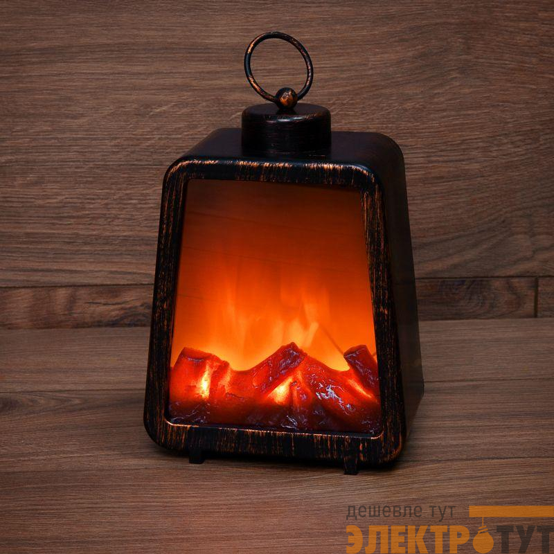 Камин светодиодный "Лофт" 17х10х24.5см эффект живого огня USB и элементы питания 3хC (не в компл.) Neon-Night 511-034