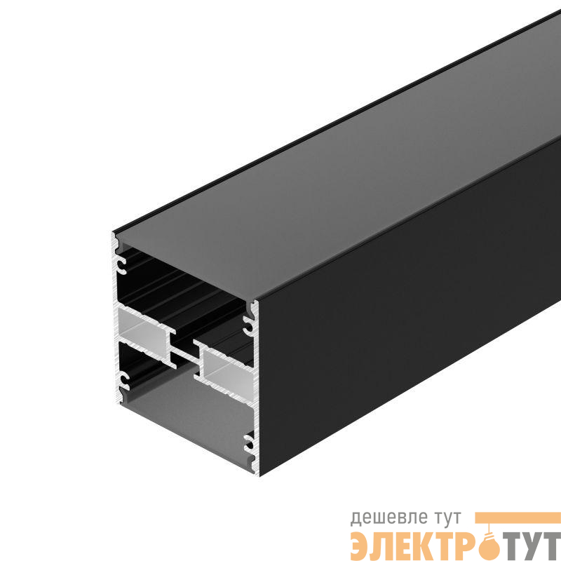 Профиль LINE-5050-DUAL-2000 ANOD BLACK L2000 алюм. Arlight 045652