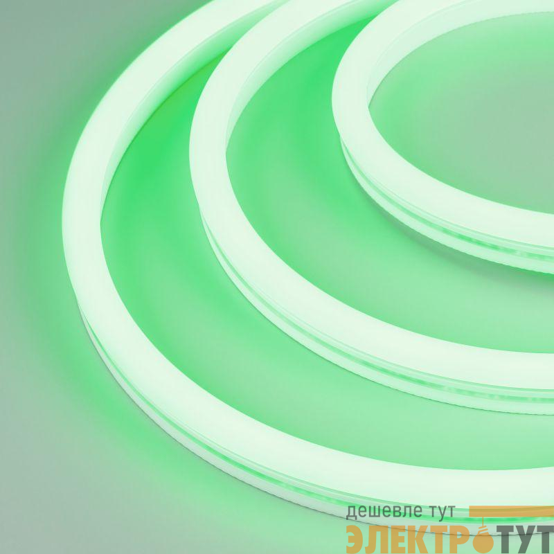 Лента светодиодная WAVE-SIDE-A120-12x25mm 230В Green 12Вт/м IP67 wire x2 грибовидная форма герметичная (уп.50м) Arlight 051944