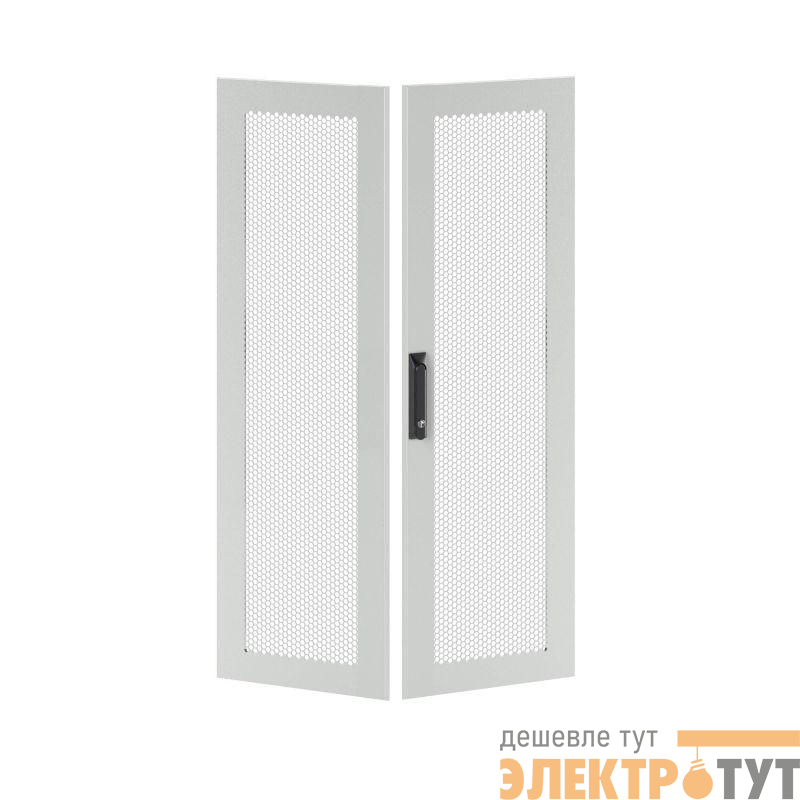 Дверь двустворчатая для IT-CQE 2200х600 перфорир. RAL7035 DKC RGITCPMD2260