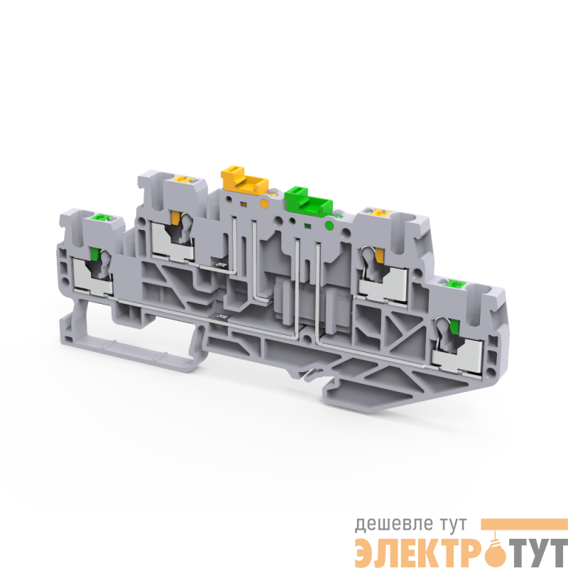 Клемма 2х-ярусная push-in OptiClip CPDLK-2.5-2L-MT-N-I сер. КЭАЗ 331872