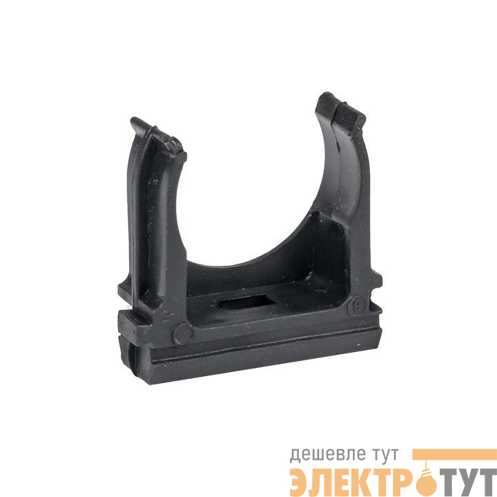 Держатель для труб (клипса) d25мм черн. (уп.10шт) Plast EKF derj-z-25b