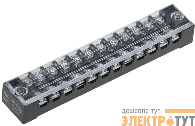 Блок зажимов БЗН ТВ-1512 1.5кв.мм 15А 12 пар IEK YZN41-12-001-K02