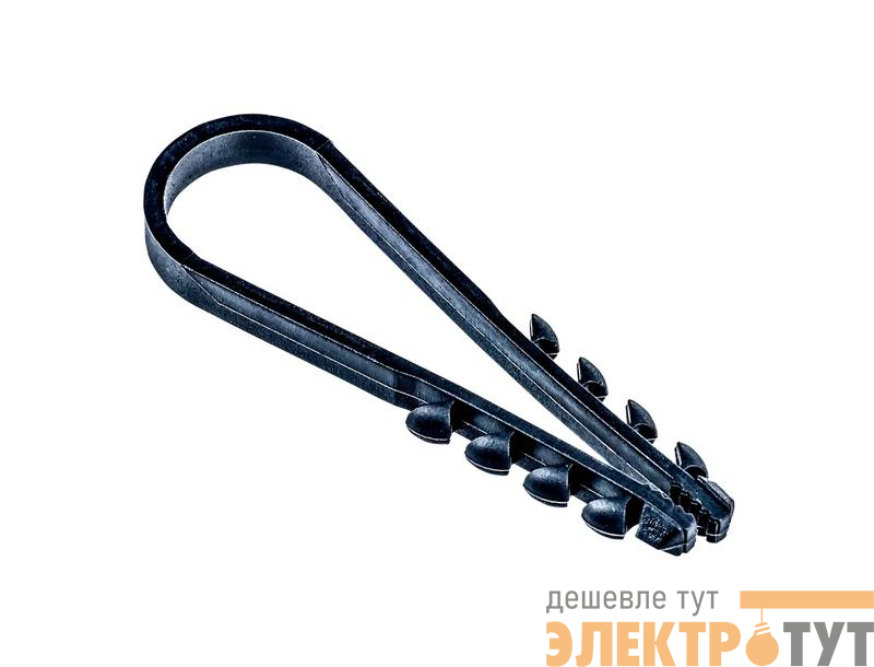 Дюбель-хомут PCD-R 19-25-65-100BL для круглого кабеля PA6.6 черн. (уп.100шт) JazzWay 5054882