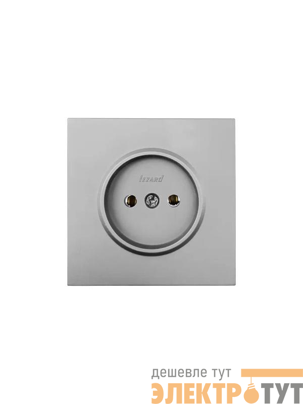 Розетка 1 мест. б/з ПБТ СП ZIMA IP20 16А безвинт. зажим сер. матов. LEZARD 704-7488-121BQC