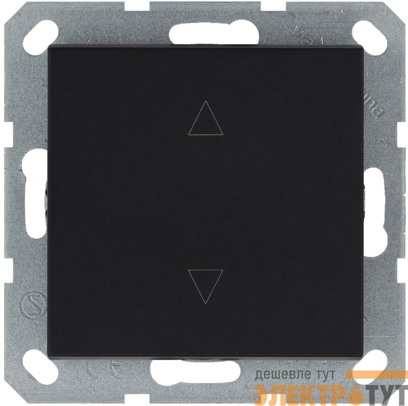 Выключатель для жалюзи 1-кл. 10А IP20 механизм черн. матовый soft touch Jasmart G3018PB
