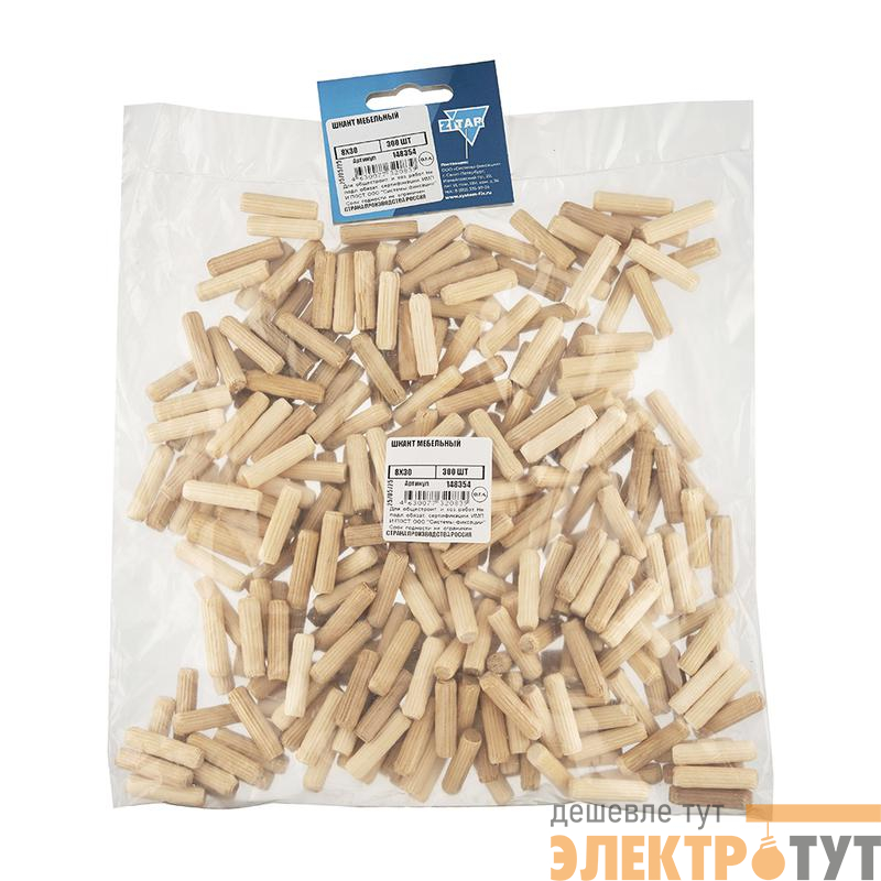 Шкант мебельный 8х30 (уп.300шт) Tech-Krep/Zitar 148354