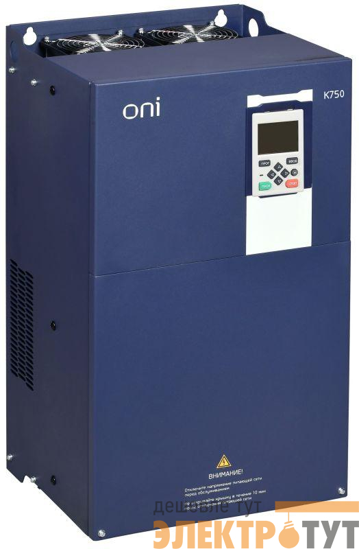 Преобразователь частоты K750 380В 3ф 90-110кВт 176-210А со встроен. тормозом ONI K750-33-90110TM