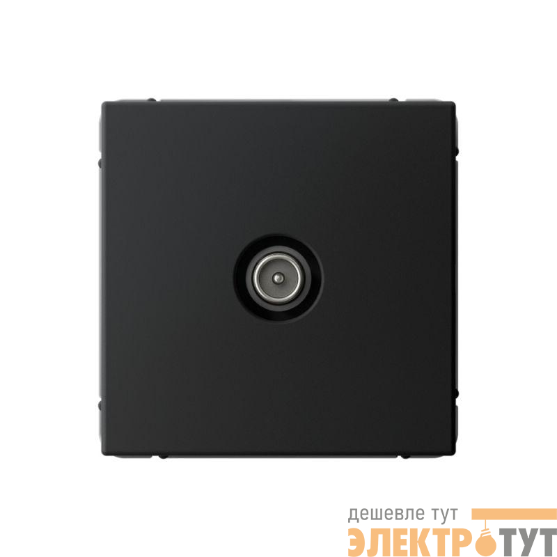 Розетка телевизионная оконечная TV ArtGallery 1дБ механизм карбон SE GAL001091