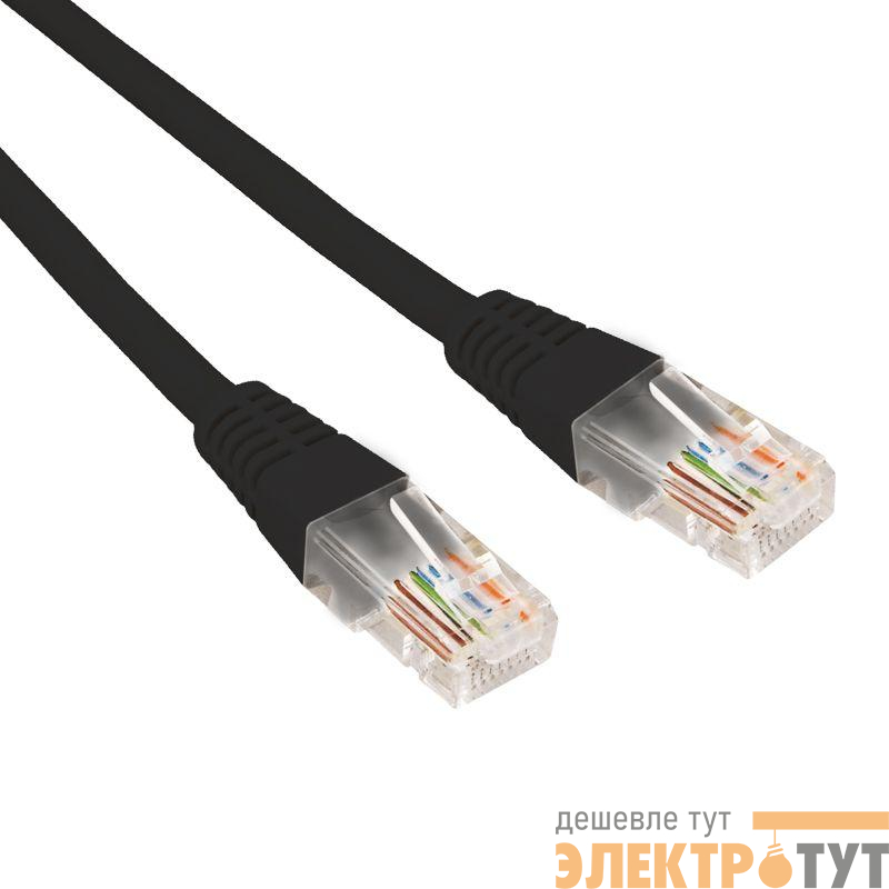 Патч-корд U/UTP CAT 6 RJ45-RJ45 26AWG LSZH черн. 0.3м Rexant 02-0292-03