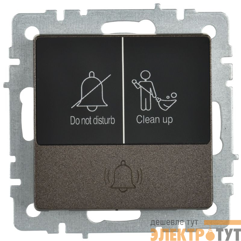 Кнопка звонка BRITE 10А ВС10-1-9-БрТБ для отелей с индик. механизм бронза IEK BR-V14-2-10-K45