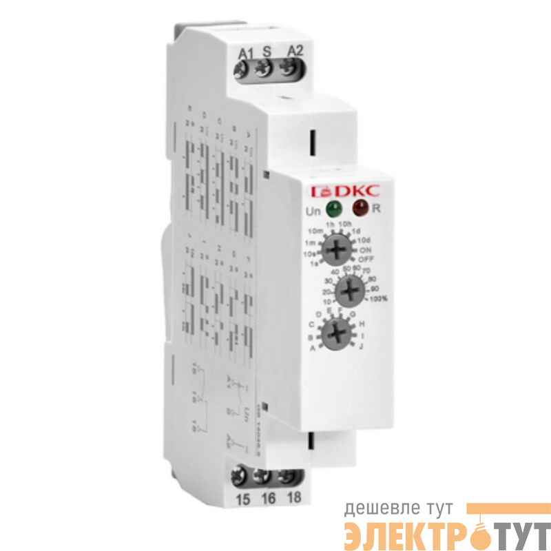 Реле времени 12-240В AC/DC 1перекл. многофункц. DKC DRM-TM-1-240