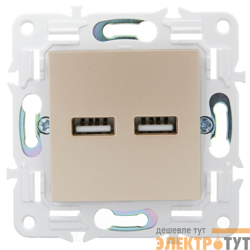 Розетка USB A+A 3.1А SKANDY SK-R15Sa песочн. IEK SK-U21-D31-K98
