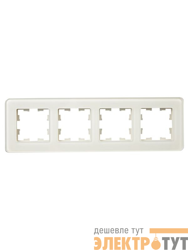 Рамка 4-м BRITE РУ-4-2-Бр стекло песчан. RE IEK BR-M42-G-41-K98