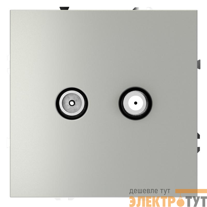 Розетка телевизионная оконечная TV + SAT 2-м СП S70 механизм сталь Voltum VLS060405