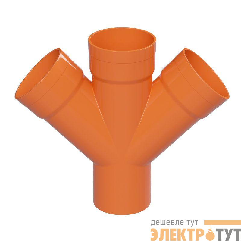 Ответвитель X-образный для гофрированных двустен. труб 45град. d200 DKC 021200