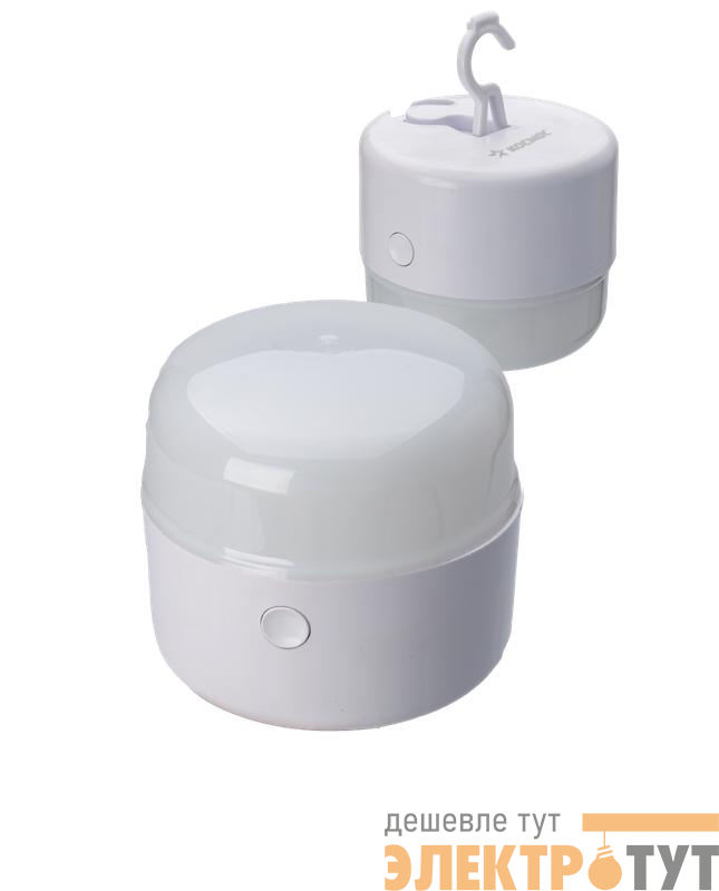 Фонарь аккумуляторный кемпинговый походный 3Вт SMD LED Li-ion 18650 800мА.ч корпус ABS-пластик USB-шнур type C складной крючок для подвешивания матовый рассеиватель КОСМОС KOC613Lit