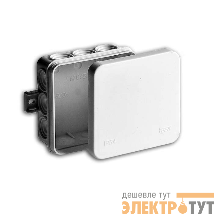 Коробка распределительная ОП 100х100х35мм 12 вводов IP54 бел. Ruvinil 67095Б