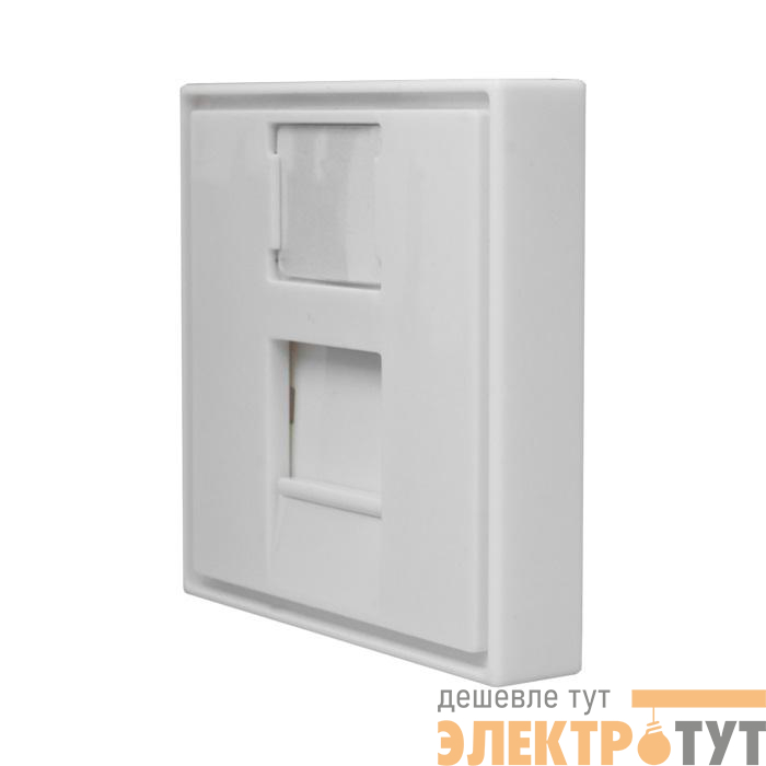 Панель лицевая 1 порт 45х45 Keystone шторка (DIY) SUPRLAN 10-0304-1