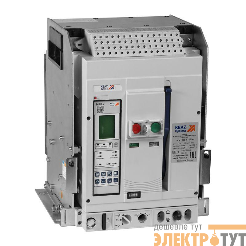 Выключатель автоматический OptiMat A-1000-S1-3P-50-D-MR8.2-B-C2200-M2-P05-S2-06 КЭАЗ 366276