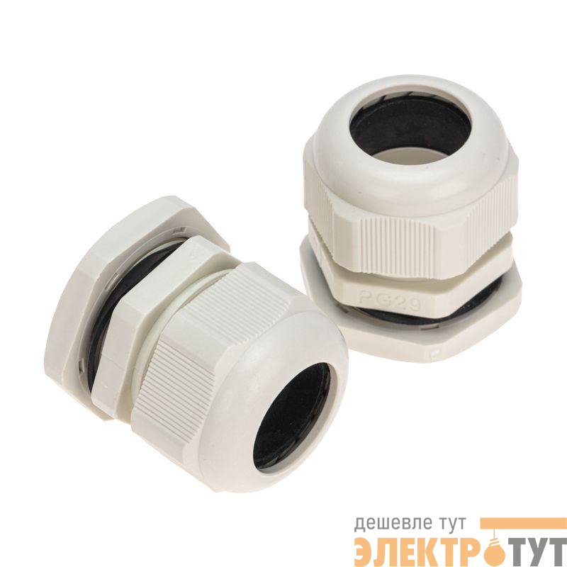 Ввод кабельный PG-29 (18-25мм) сер. комплект (уп.2шт) Rexant 07-8029-A2