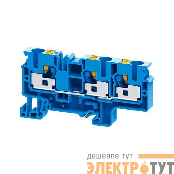 Клемма с 3-мя контактами push-in OptiClip СP-10-TRIPLET-I-BU син. КЭАЗ 331853