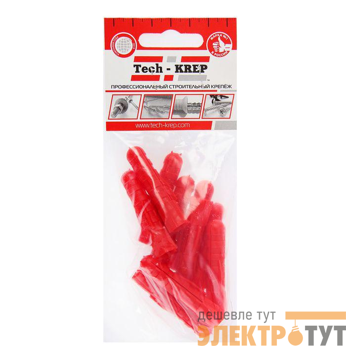 Дюбель распорный 10х50 тип Т трехсегментный (пакет) (уп.10шт) Tech-Krep/Zitar 111484