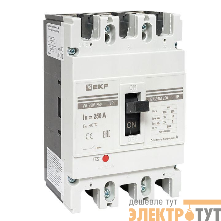Выключатель автоматический 3п 250/250А 35кА ВА-99М PROxima EKF mccb99-250-250m