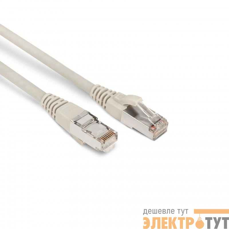 Патч-корд PC-LPM-STP-RJ45-RJ45-C6-10M-LSZH-GY F/UTP экран. кат.6 LSZH 10м сер. Hyperline 42409