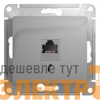 Механизм розетки телеф. 1-м СП Glossa RJ11 алюм. SchE GSL000381T