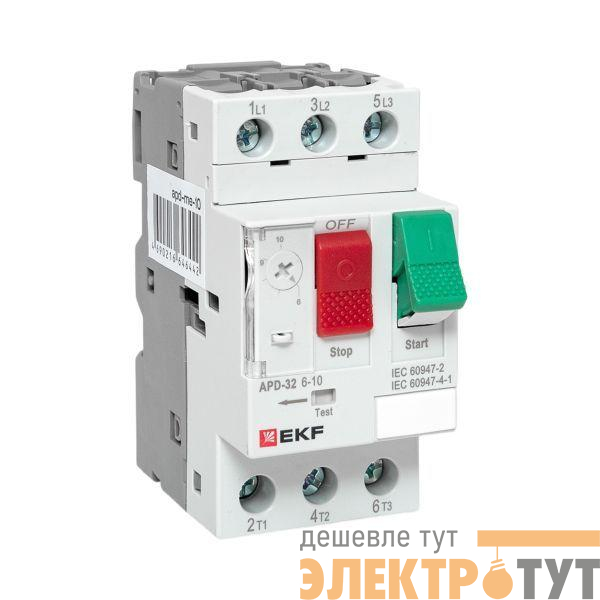 Выключатель автоматический для защиты двигателя АПД-32 6-10А EKF apd-me-10