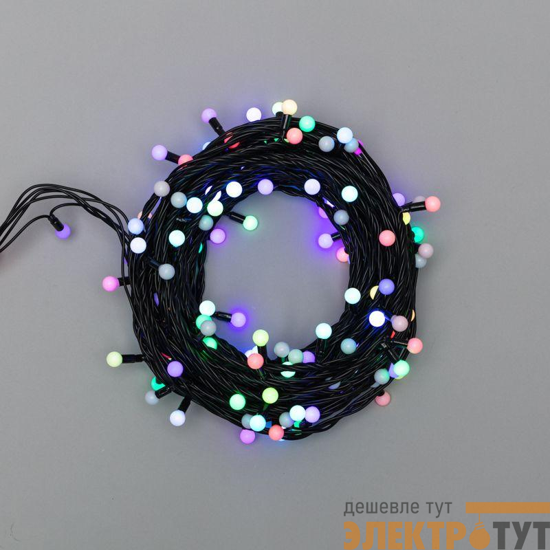 Гирлянда светодиодная "Мультишарики" 20м d13мм 200LED RGB 16Вт 220-240В IP65 провод ПВХ черн. (нужен шнур питания 303-500) Neon-Night 303-509-1