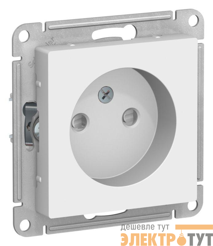 Розетка AtlasDesign 16А без заземл. защ. шторки механизм лотос SE ATN001349